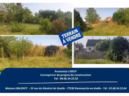 vente terrain 865 m² à annet-sur-marne (77410)  190 000 €