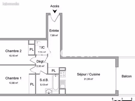 appartement 3 pièces 61.58m² à louer 772 - castanet tolosan 31320