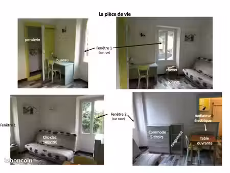 studio meublé pour étudiant  nice quartier borriglione