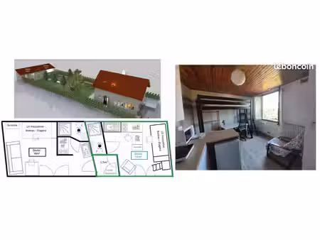 studio meublé 14m²