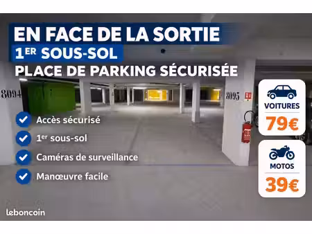 parkings sécurisés à louer – 1 min à pied de la gare de franconville