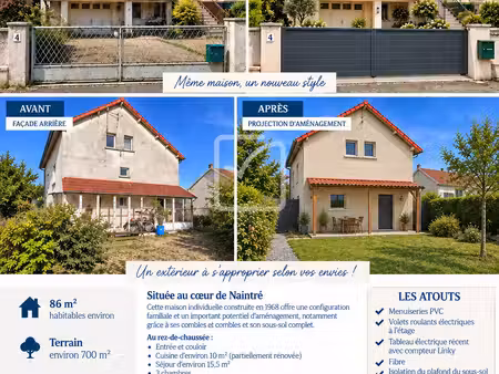 maison naintre sur sous sol - 3 chambres .