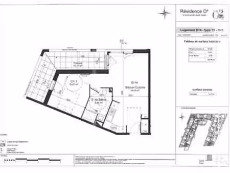 location appartement 2 pièces à fleury-sur-orne (14123) : à louer 2 pièces / 43m² fleury-s