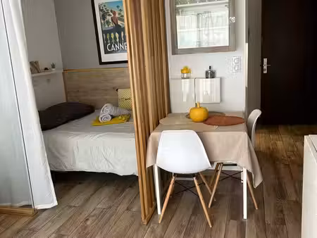 studio meublé à louer au mois – cannes – cuisine équipée