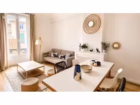 hyères centre – appartement 63m2 - t2/3 de charme rénové - lumineux