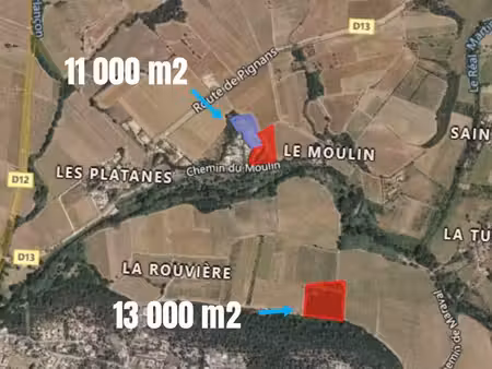 terrain agricole planté en vignes aoc
