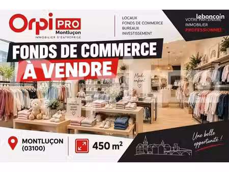 fonds de commerce 450 m²