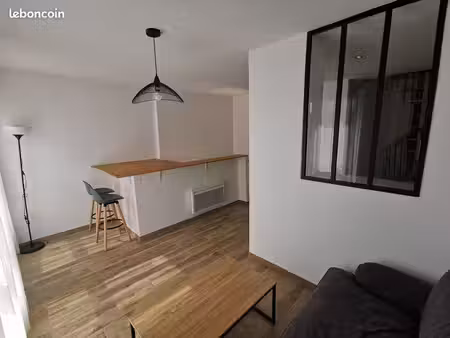 appartement r+1 2 pieces meuble + cour exterieure