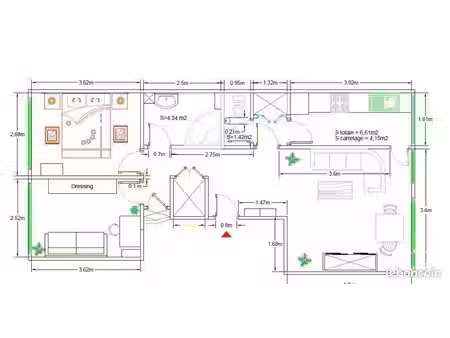 beau 3p 56m² à meudon calme et lumineux