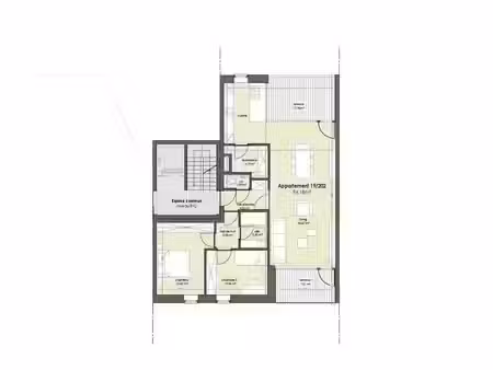 appartement double terrasses  deux chambres