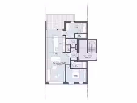 penthouse 2 chambres 2 salles de bain  terrasse xl