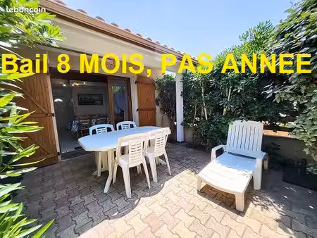 2 villas t3 meublées  bail 6-8 mois oct 2026  clim  40m2