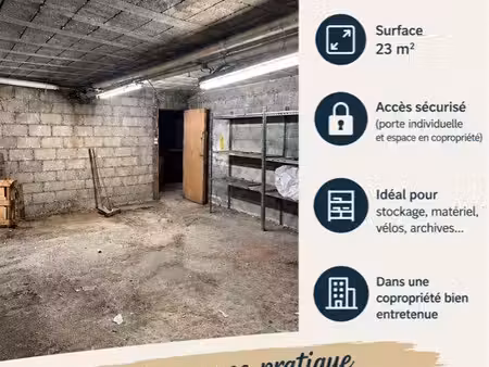 cave de stockage 23 m²