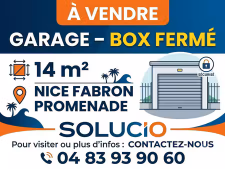 à vendre ? box fermé de 14 m² fabron-promenade