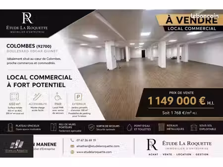 local commercial 625 m²