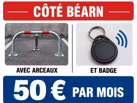 place de parking avec arceaux et badge