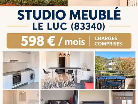 studio meublé résidence récente avec place de parking privative