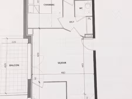 appartement 3 pièces 56 m²