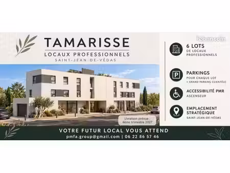 st-jean-de-védas - locaux pro et commerciaux neufs 50 à 216 m²