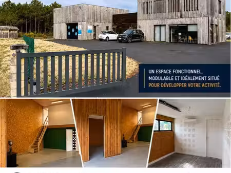 local d’activité 100 m² avec bureau et mezzanine – za technoparc le teich