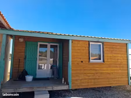 mobil-home bardage bois 6×4 /24m2