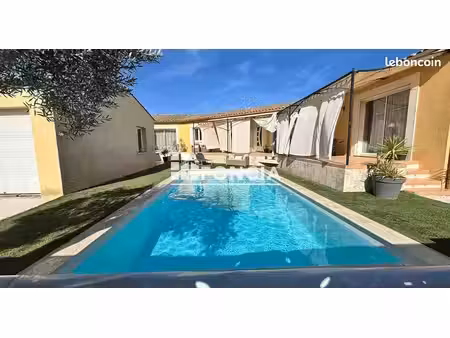 marseillan mougeres villa t6 piscine garages terrain 1049