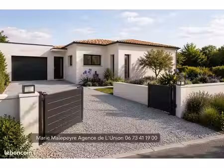 maison neuve contemporaine 110 m² plain-pied à villeneuve-lès-bouloc