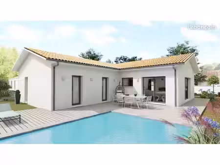 projet de construction d'une maison 95 m² avec terrain à cursan (33)