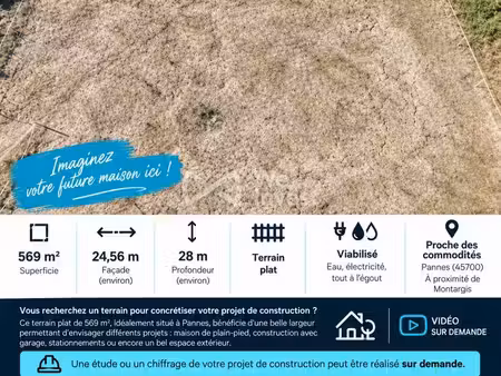 terrain 569 m² pannes