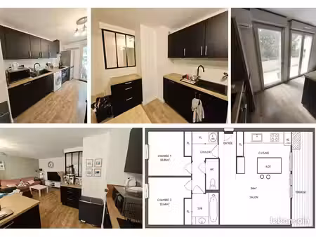 t3 meublé 65m² rénové + terrasse + parking | dernier étage | toulouse saint agne