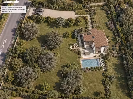 terrain rare 2054 m² + permis de construire + piscine