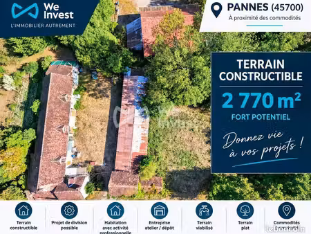 terrain 2770 m² pannes