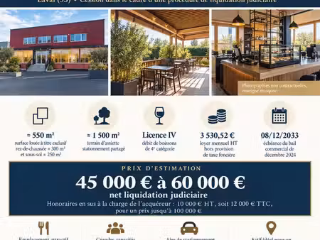 bar  brasserie  restaurant 550 m² laval