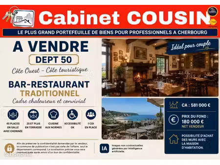 fonds de commerce bar portbail