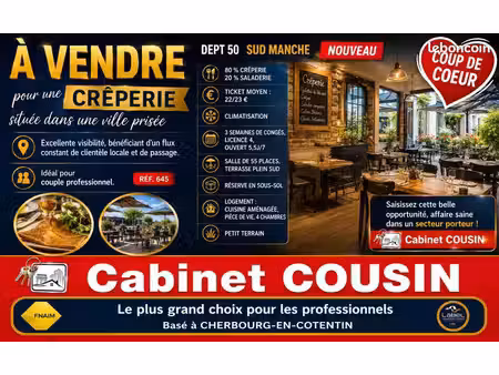 fonds de commerce crêperie avranches