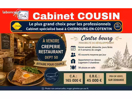 fonds de commerce crêperie les pieux
