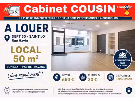 local d'activité 50 m²