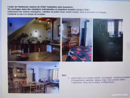 maison 15 à 18 personnes