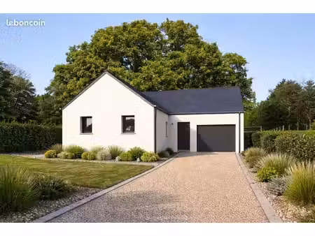 plain-pied en l de 80m²- 3 chambres et garage