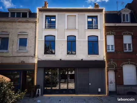 à louer – local commercial + appartement – tourcoing centre