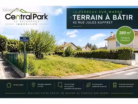 terrain 280 m² le perreux-sur-marne