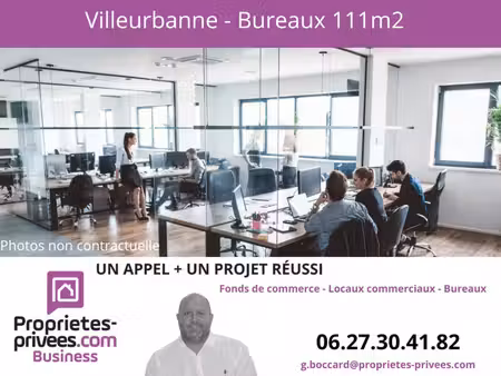 villeurbanne - plateau de bureaux 111 80 m²