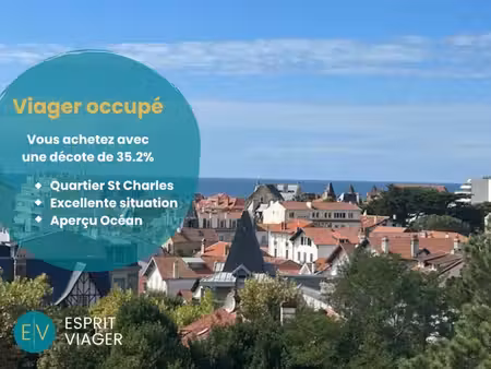 appartement 3 pièces - biarritz - viager occupé