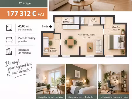 t2 bis neuf de 45 83 m²  un appartement pensé pour conjuguer confort et polyvalence !