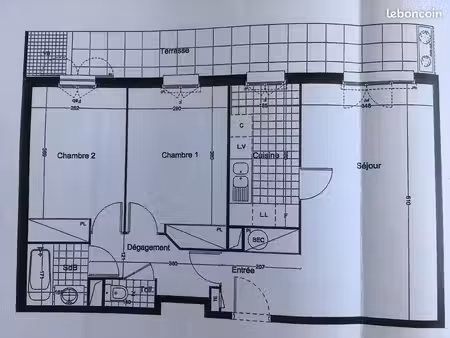 location appartement vaureal 3p