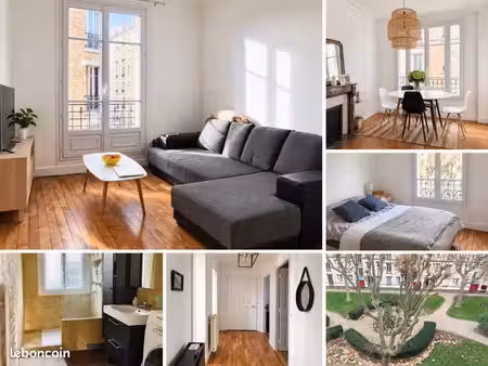 bécon-les-bruyères – beau 3 pièces meublé de 55 m²  lumineux et idéalement situé