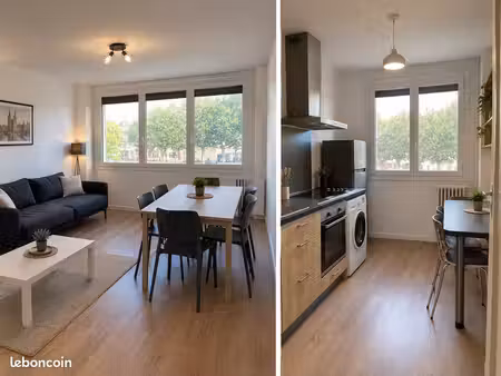 t4 meublé rénové – 70 m² – 3 chambres – parking – orléans gare