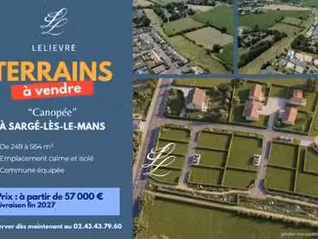vente terrain à sargé-lès-le-mans (72190) : à vendre / 564m² sargé-lès-le-mans