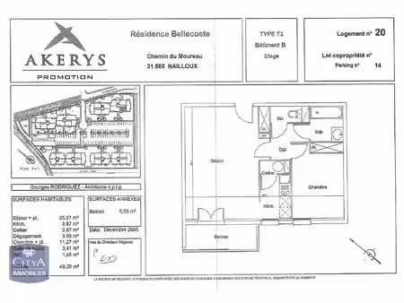 appartement à louer 2 pièces 49.31 m² - nailloux (31) - 500€