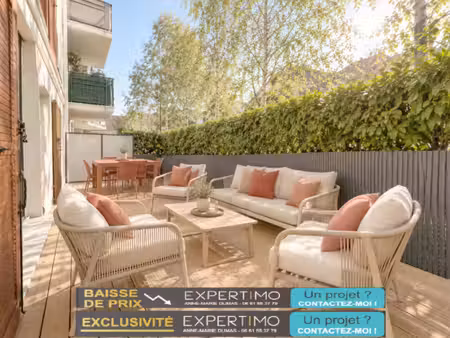 appartement en rez de jardin - terrasse 30m2 - excellent etat - calme et à l'abri des rega